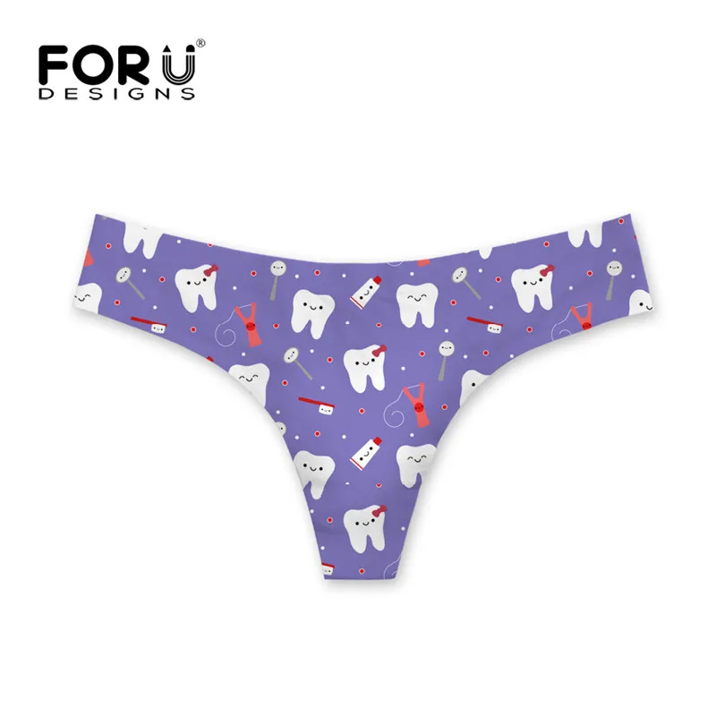 Модные сексуальные женские стринги FORUDESIGNS трусики забавное нижнее белье с зубным