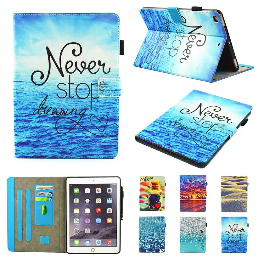 Модный силиконовый флип-чехол из искусственной кожи с рисунком умный чехол для