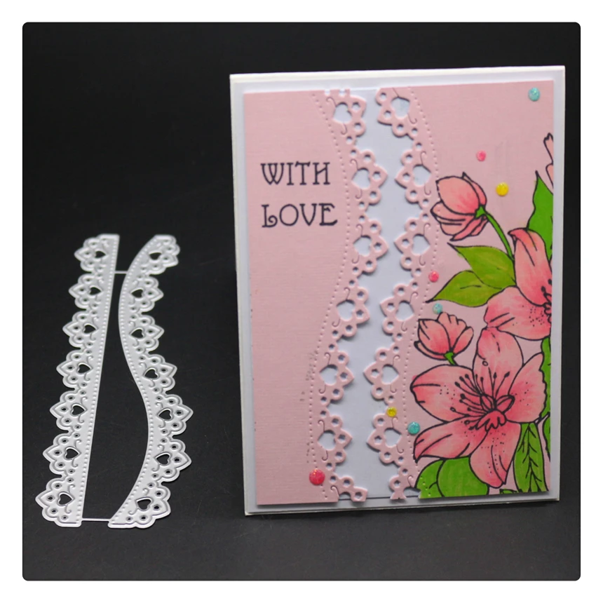 

YINISE Scrapbook Metal Cutting Dies For Scrapbooking Stencils CARD LACES DIY Album Cards Decoration Embossing Folder Die Cut