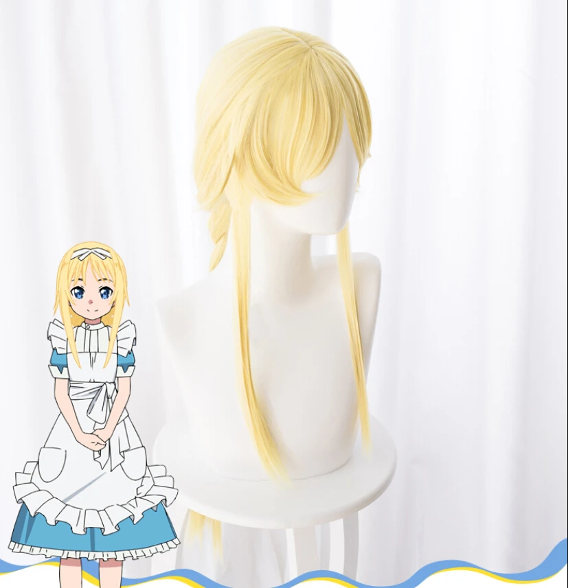

Anime Sword Art Online Alicization Alice Synthesis Thirty Cosplay 80cm Golden Braid Styled Synthetic Halloween Wigs + Wig Cap