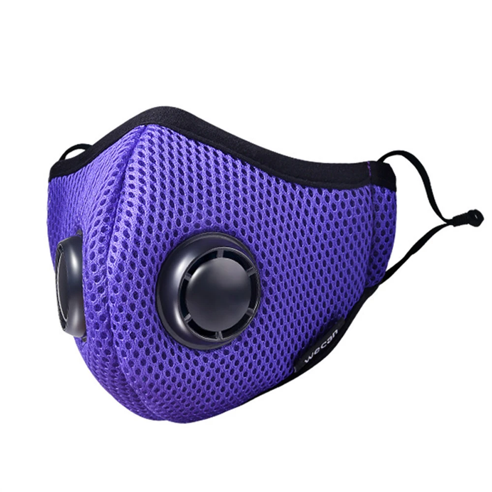 1 pc Type 1 purple Маска против пыли PM2.5 дышащие Теплые маски для рта с двойным фильтром дыхательный клапан костюм для женщин и мужчин анти-туман респиратор - Цвет: 1 pc Type 1 purple