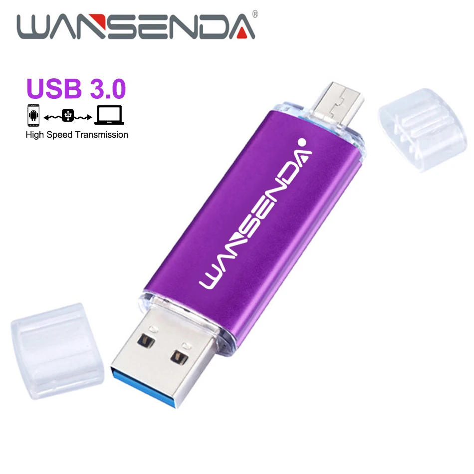 Флеш накопитель WANSENDA OTG USB 3 0 высокоскоростной флеш 256 ГБ 128 Гб 64 32 карта памяти для