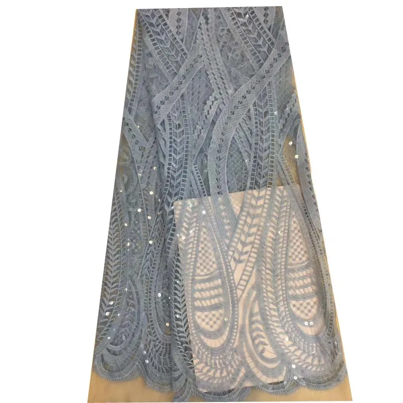 Новейшие разработки африканских кружевная ткань Нигерия Вышивка Блестками