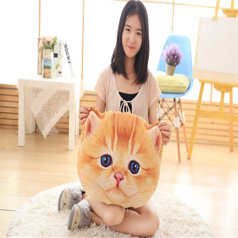 

Simulation Plush Cat Pillows Soft Stuffed Animals Little Milky Cat Cushion Sofa Decor Cartoon Plush Toys for Children Kids Gift