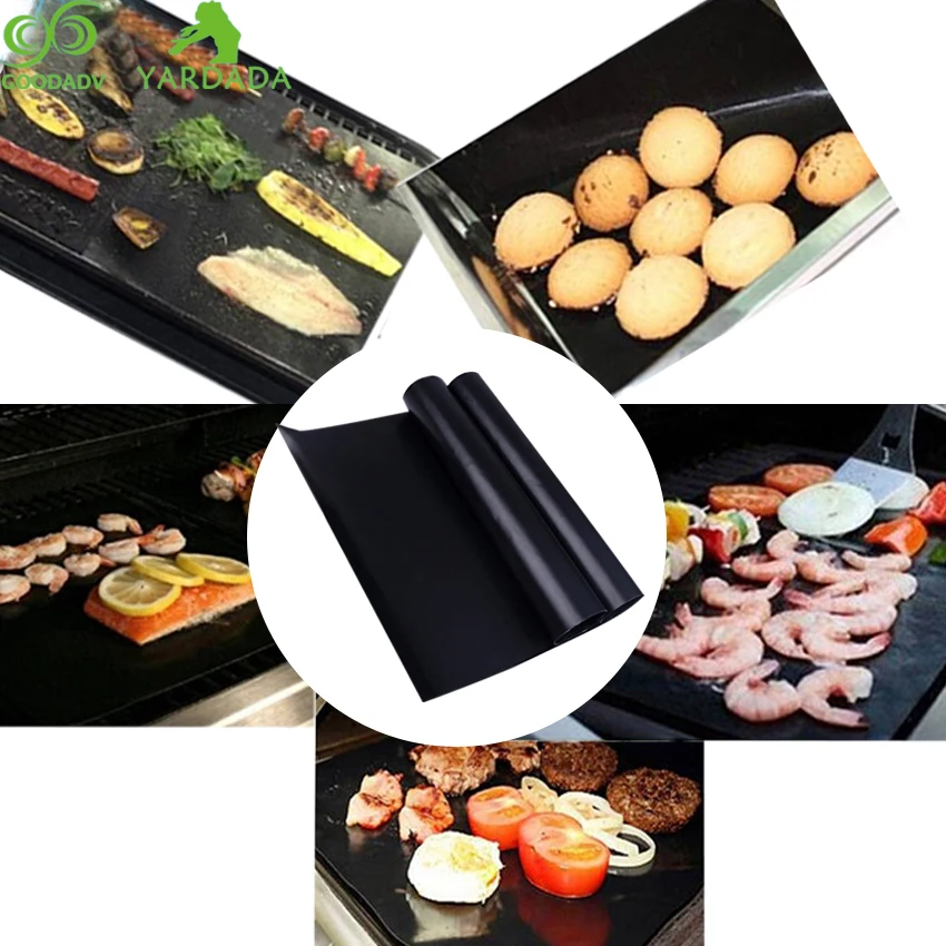 1*Non-Stick BBQ Grill Mat Barbecue Baking Liners Teflon Heat Resistant Roast For Party Reusable Cooking Tools | Дом и сад