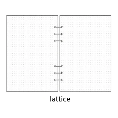 lattice A7, A6, A5, прозрачный переплет с отрывными листами, записная книжка, внутренняя основная Обложка, записная книжка, пуля, журнал, планировщик, канцелярские принадлежности для офиса - Цвет: lattice