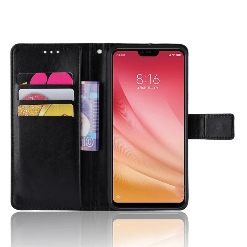 Чехол для Xiaomi Mi 8 Lite 6 26 роскошный чехол кошелек из искусственной кожи ремешок