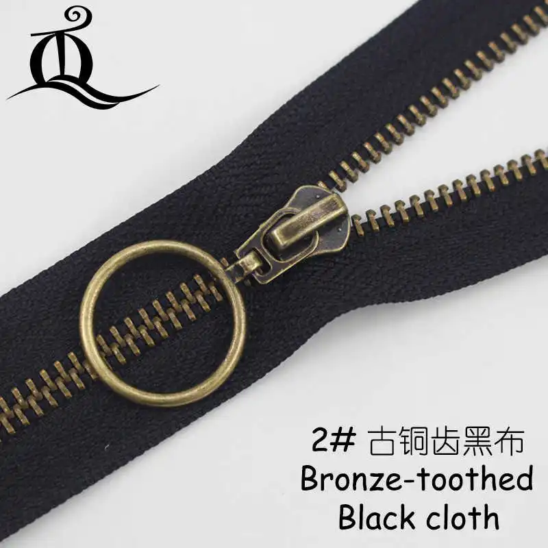 black-bronze tooth 15 см-45 см 1 шт. закрытые золотистые черные Серебряные медные Металлические молнии, многоцветные молнии#5 для шитья своими руками доступны белый и черный - Цвет: black-bronze tooth