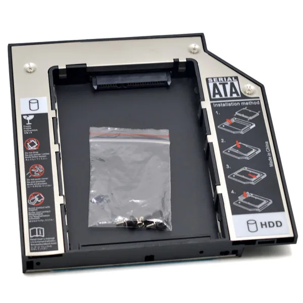 Универсальный SATA 3 0 2 й HDD Caddy 12 7 мм для 5 дюймового SSD чехол Корпус жесткого диска