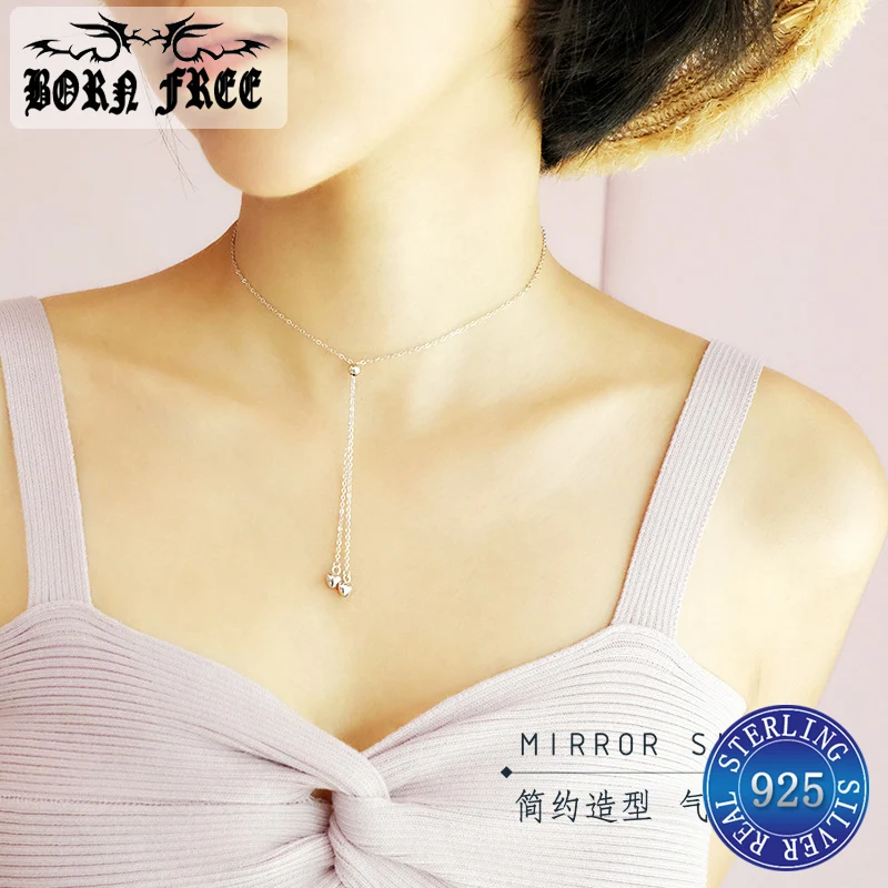 Серебряные подвески из серебра 925 пробы с кисточкой ожерелье цепочка plata de ley