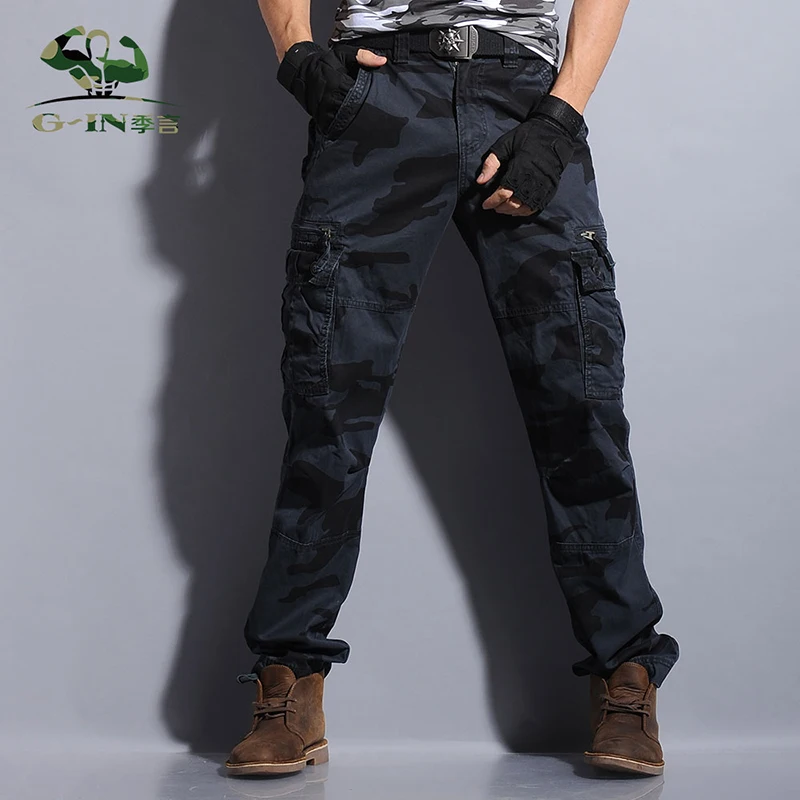 Камуфляжные брюки комбинезоны мужские свободные военные повседневные штаны|camouflage pants|casual pantsmilitary trousers |