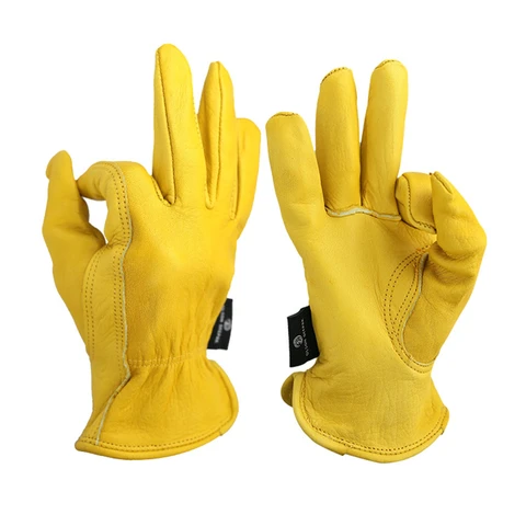 5 пар, защитные рабочие перчатки из 100% воловьей кожи
