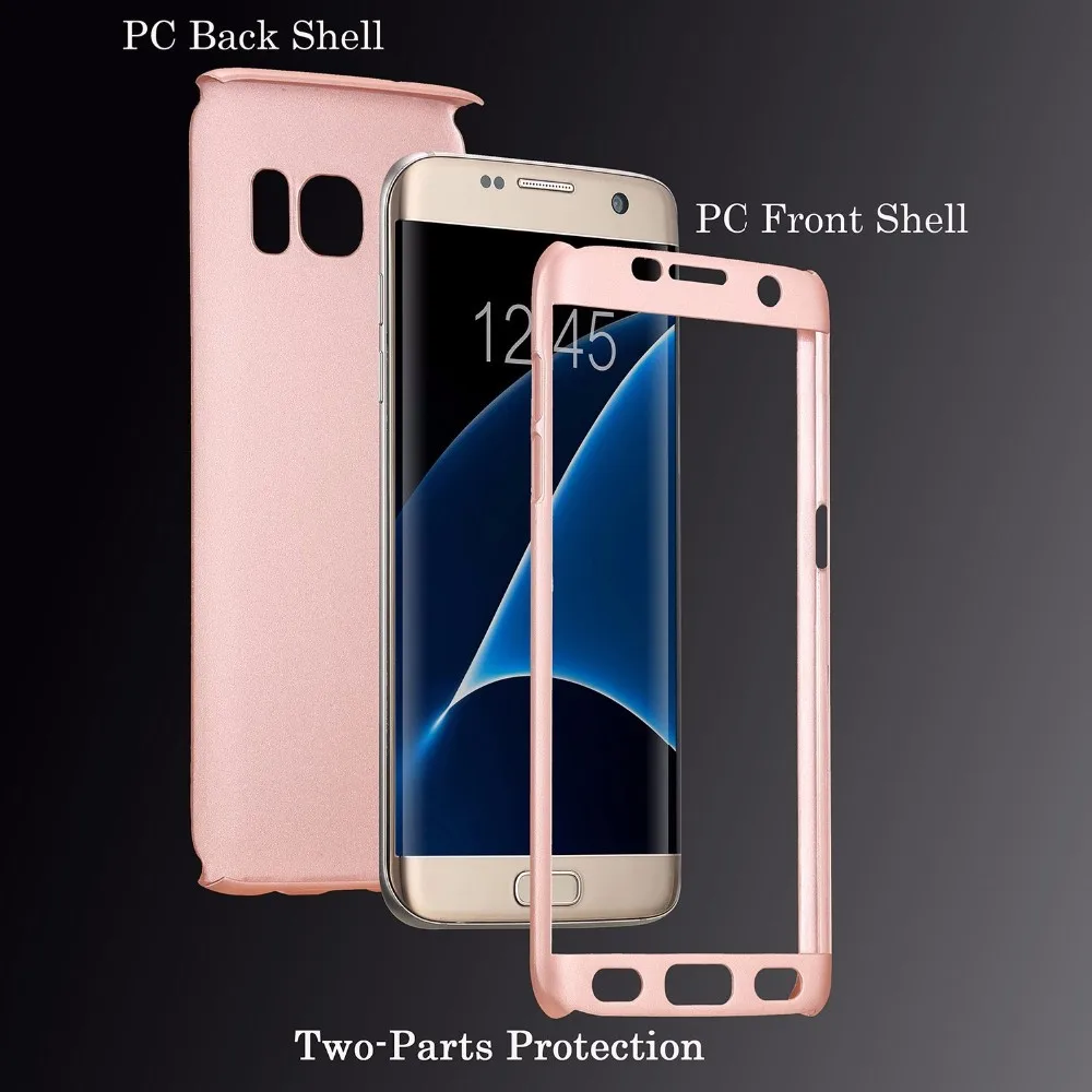 Защитный чехол на 360 градусов для Samsung Galaxy S8 + Plus S7 Edge S6 жесткие чехлы телефонов|case