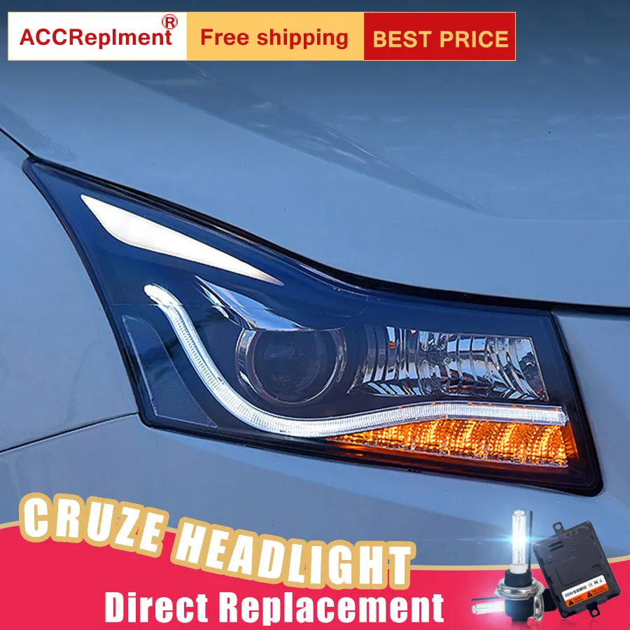 2 шт. светодиодный фары для автомобиля Chevrole Cruze 2009-2014 Автомобильные ангельские