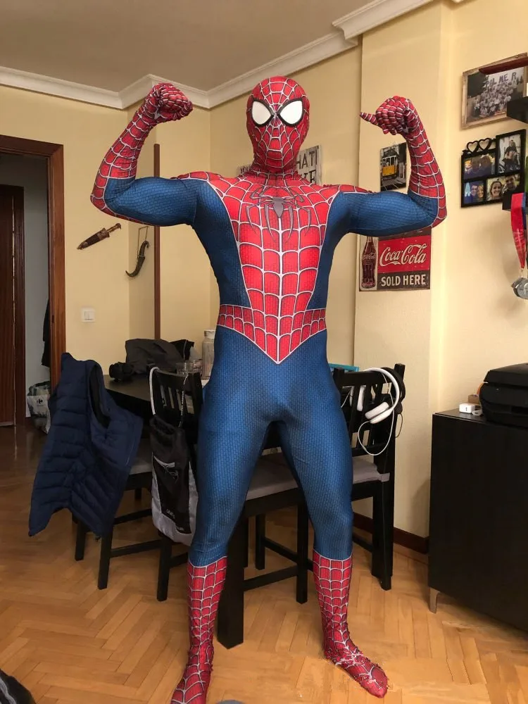 Costumes Аниме Сэм Райми Человек-паук 3 косплей костюмы для мужчин и женщин человек-паук Zentai лайкра Комбинезоны из спандекса боди Новинка - Цвет: Costumes