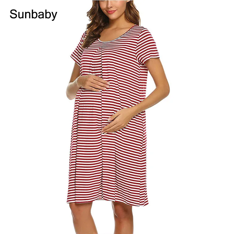 SUNbaby/платье для кормящих матерей Платье До Колена кормления грудью с короткими