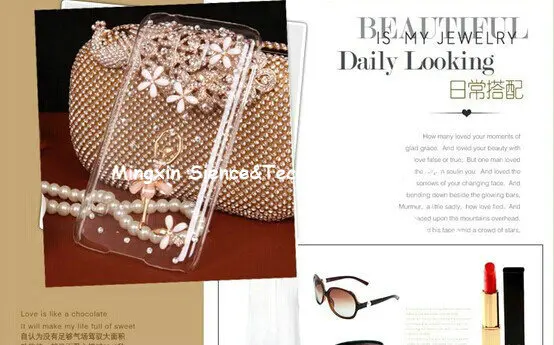 1x 3D luxury bling diamond bow flower girl back case cover for Samsung Galaxy S 5 |