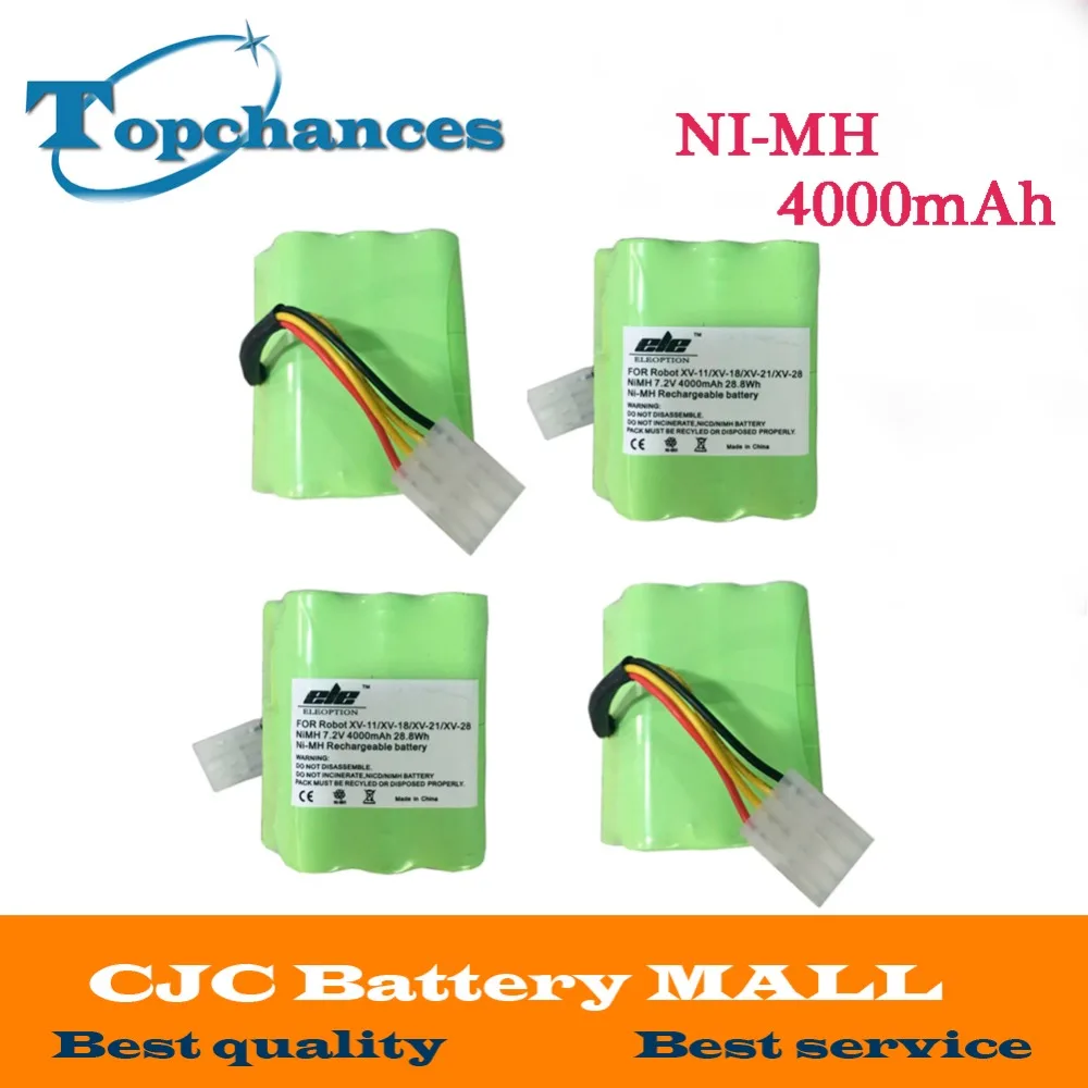 

4x 4000mAh 7.2V Ni-MH Rehargeable battery for Neato XV-11,XV-12,XV-14,XV-15,XV-21 XV Signature Pro series vacuum cleaner Battery