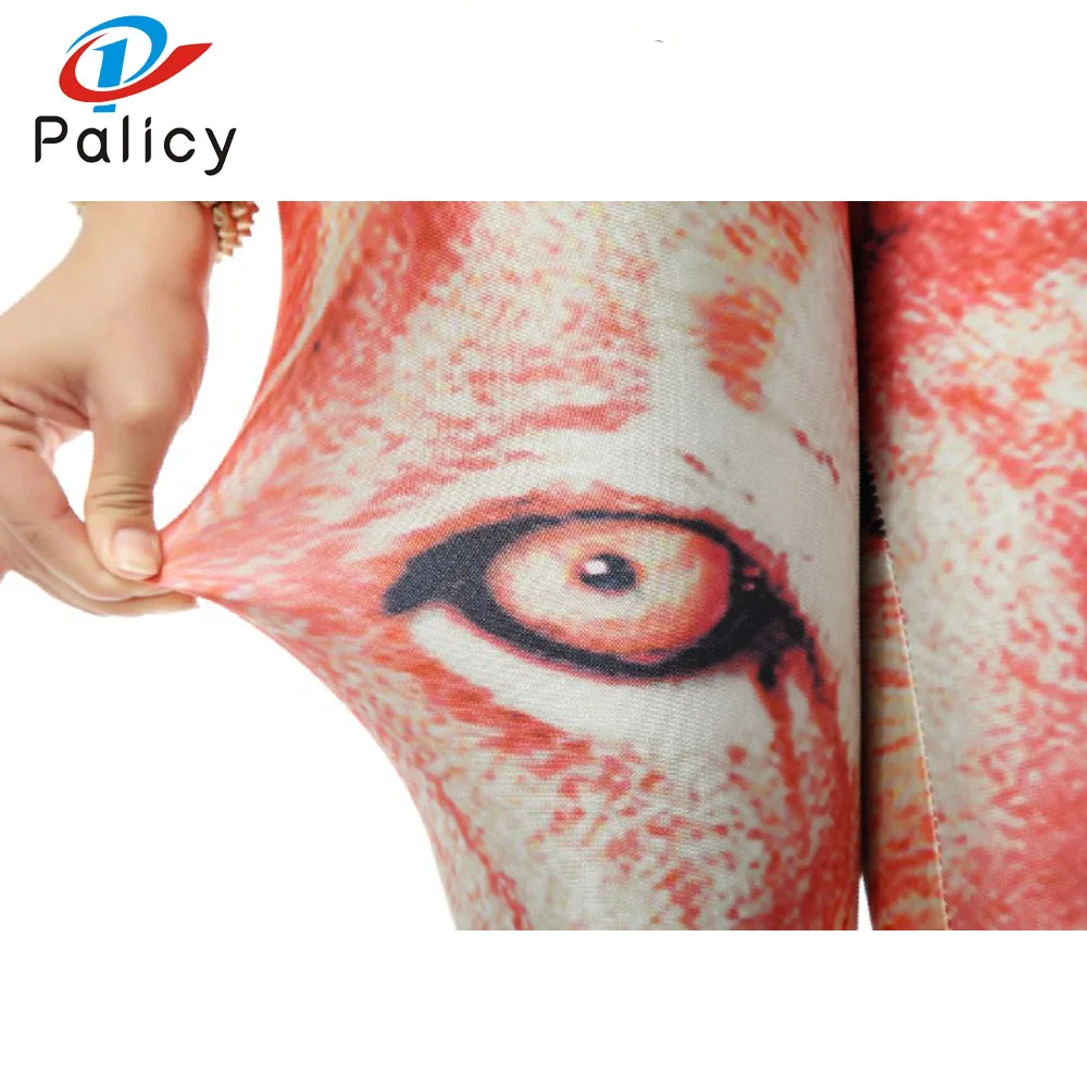 Palicy Fashion Autumn Legging Lion legins 3D Printed leggins Women leggings Sexy Women Pants Red Orange Spandex