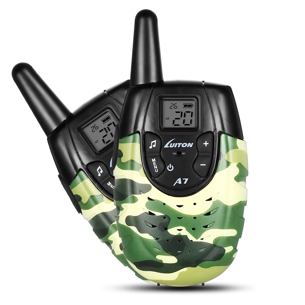 Прозрачная пара Walkie Talkies для детей Luiton A7 2 шт. четкий голос регулируемый громкость