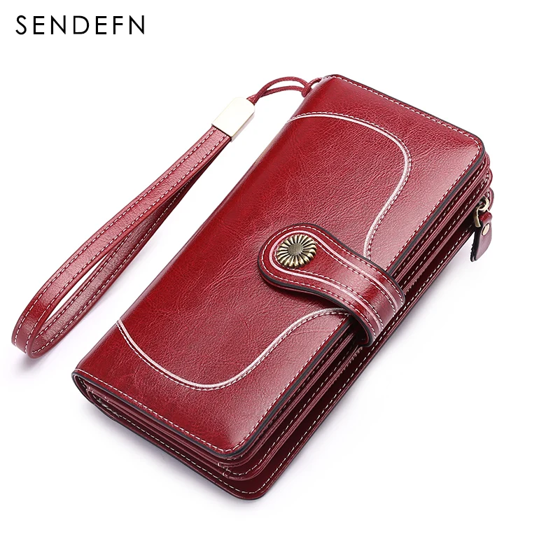 Sendefn 2018 Новый спилок кожаный держатель для карт высокое качество кошелек длинный