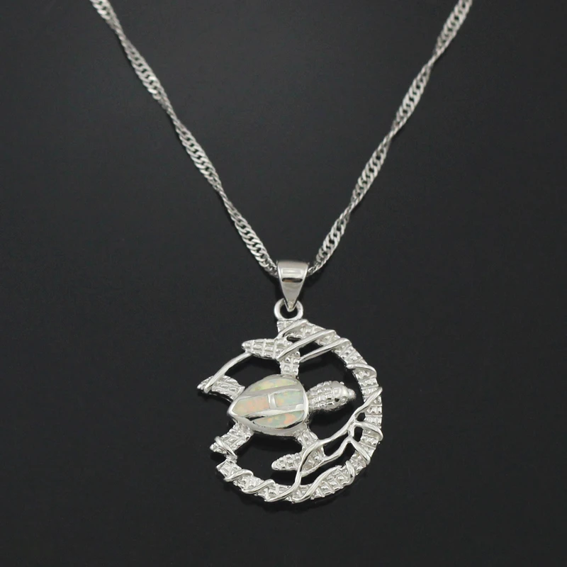 HAIMIS Бесплатная Цепочка и Подарочная коробка потрясающий голубой огненный опал