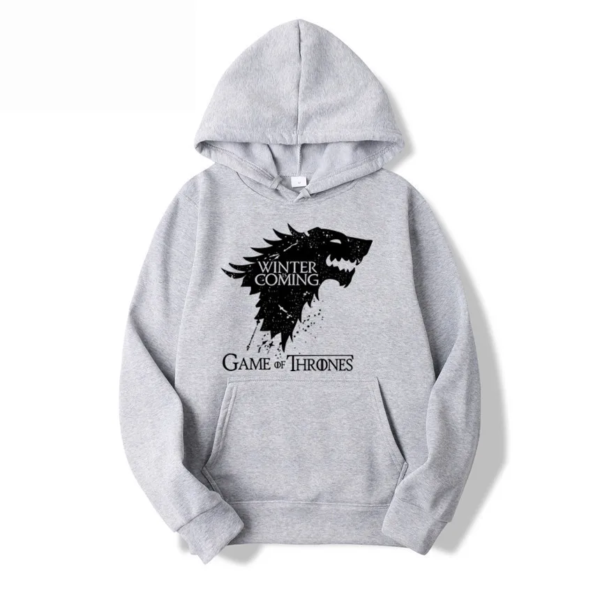 gray Винтаж дом STARK sigil Толстовка/мощность игровая Толстовка получил Одинокий волк мужская толстовка с помощью так ядреный милый-игра, вдохновленная мощность - Цвет: gray