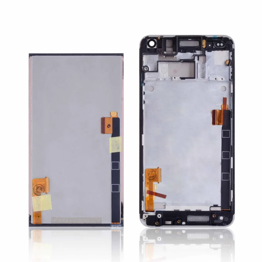 Дисплей для HTC ONE M7 801e LCD в сборе с тачскрином на рамке черный красный золотой синий Серебряный