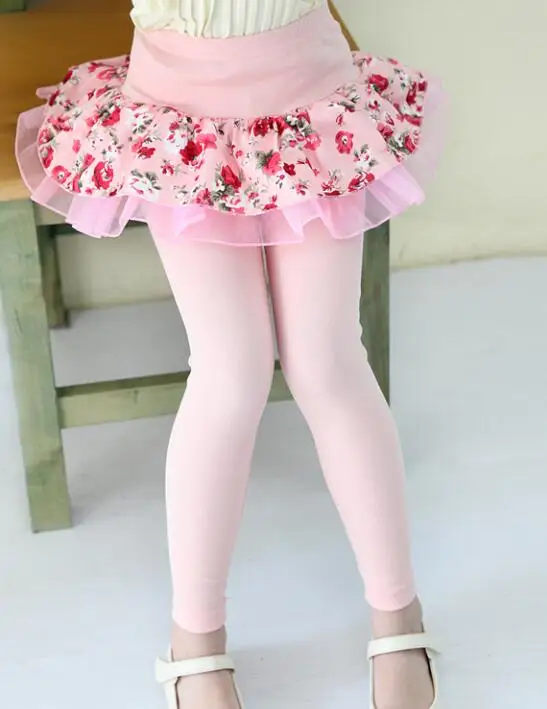 pink Модные леггинсы для маленьких девочек; штаны ярких цветов для девочек; хлопковые леггинсы с цветочным рисунком; юбка; детские леггинсы; Одежда для девочек; детские брюки - Цвет: pink
