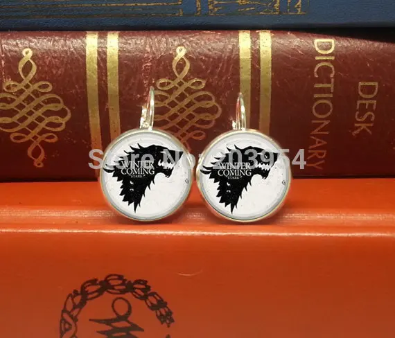 Серьги пусеты Game of thrones house stark 1 пара 12 мм/0 47 дюйма стальные или бронзовые женские