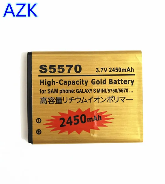 Аккумулятор AZK Gold S5570 2450 мАч EB494353VU bateria аккумулятор для Samsung S5330 S5232 C6712 S5750 GT i559