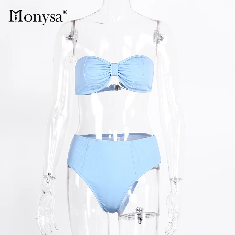 Monysa Push Up Бикини Купальники для малышек женщин Лето 2018 г. пляжная одежда полиэстер