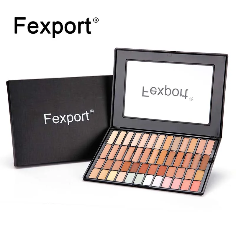 Fexport бренд макияж 50 цветов Тени для век Палетка теней с блестками Косметика