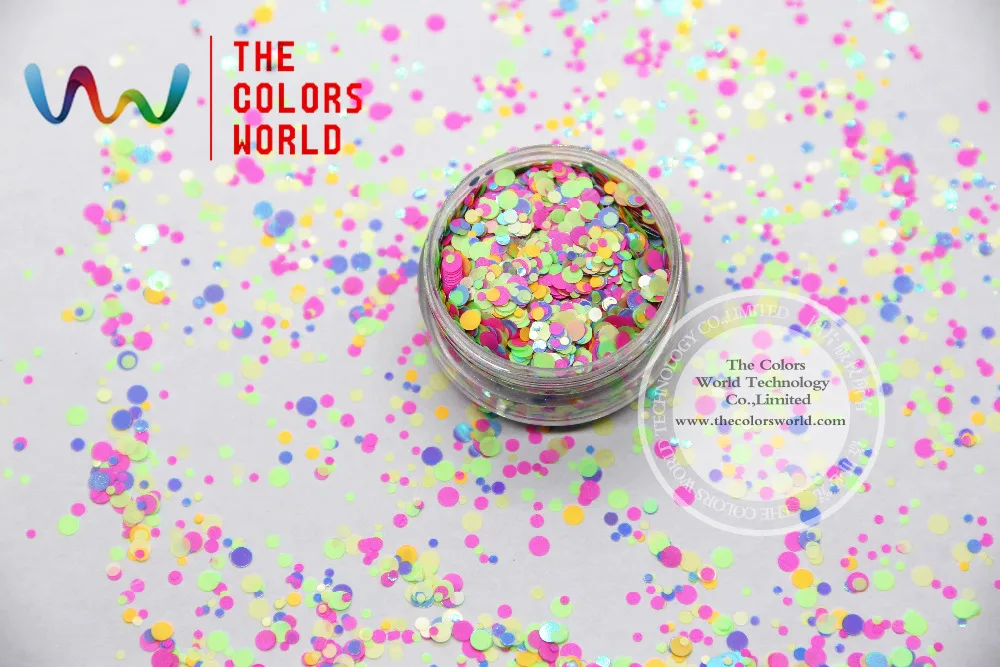 _ Смешанные размеры смешанные цвета круглая точка форма для ногтевого дизайна и