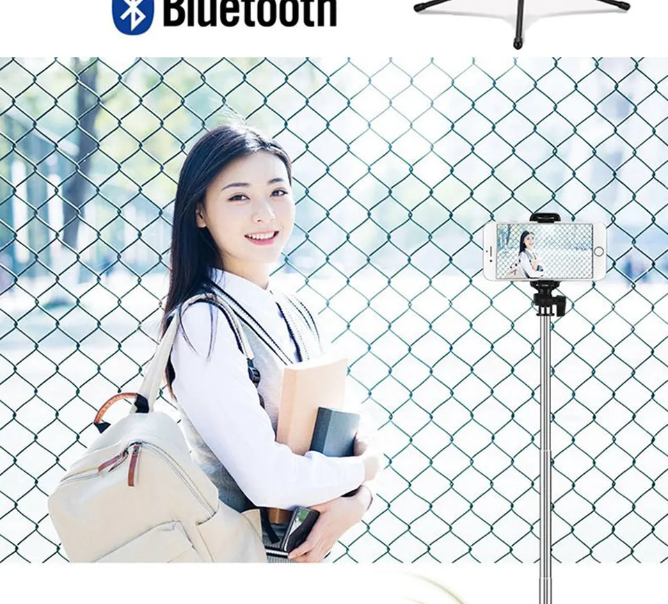 COOLJIER Новейшая Беспроводная дистанционная Bluetooth селфи-Палка с мини-штативом и зеркалом для iPhone samsung huawei Android