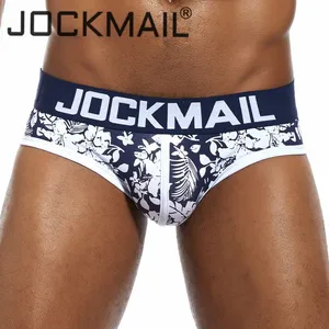 Трусы-бикини JOCKMAIL мужские с низкой посадкой, Брендовое пикантное нижнее белье, трусы-брифы для геев, с мешочком для пениса, хлопок