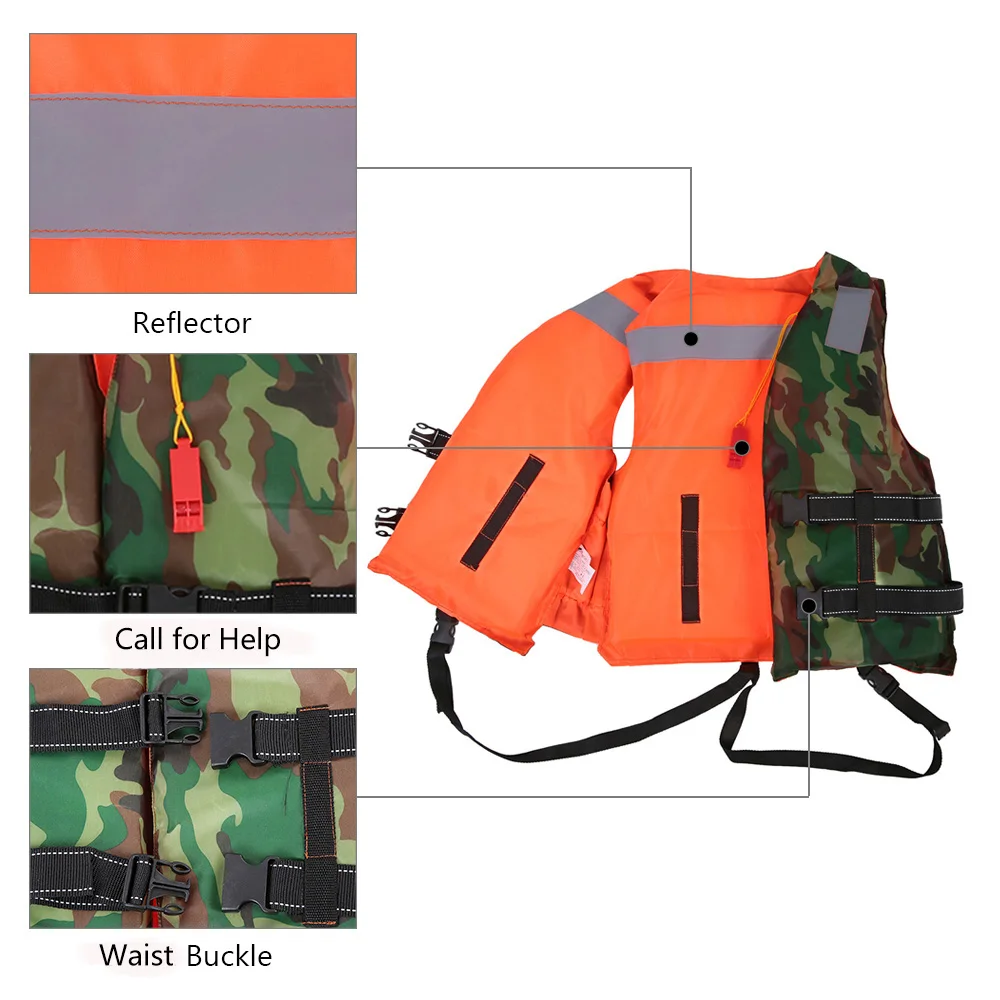 Спасательный жилет Lixada камуфляжный для рыбалки взрослых одежда плавания