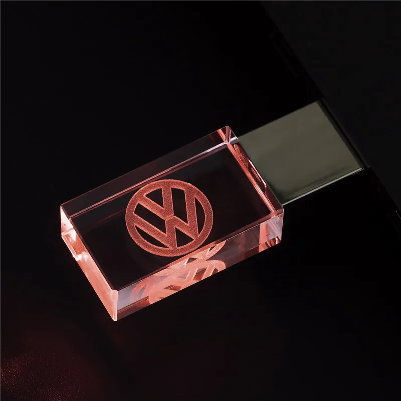 red JASTER VW crystal+ металлический USB флеш-накопитель 4 ГБ 8 ГБ 16 ГБ 32 ГБ 64 ГБ 128 Гб Внешняя карта памяти u диск - Цвет: red