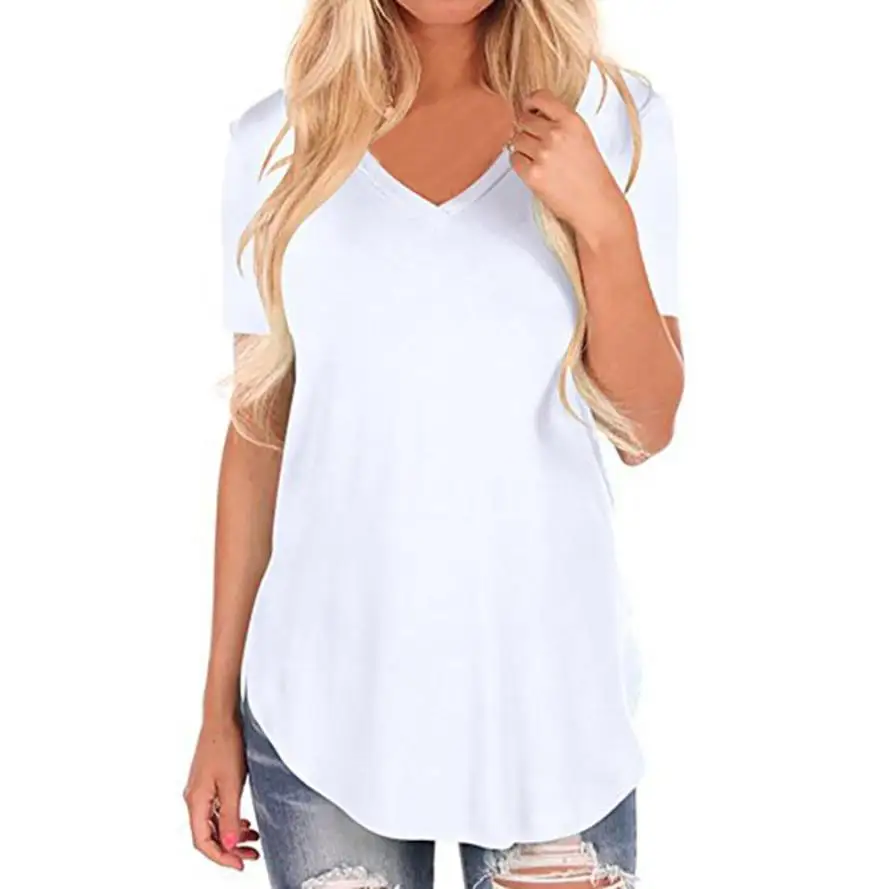 Женская футболка dames шифоновая Однотонная с коротким рукавом|women short sleeve|t shirt