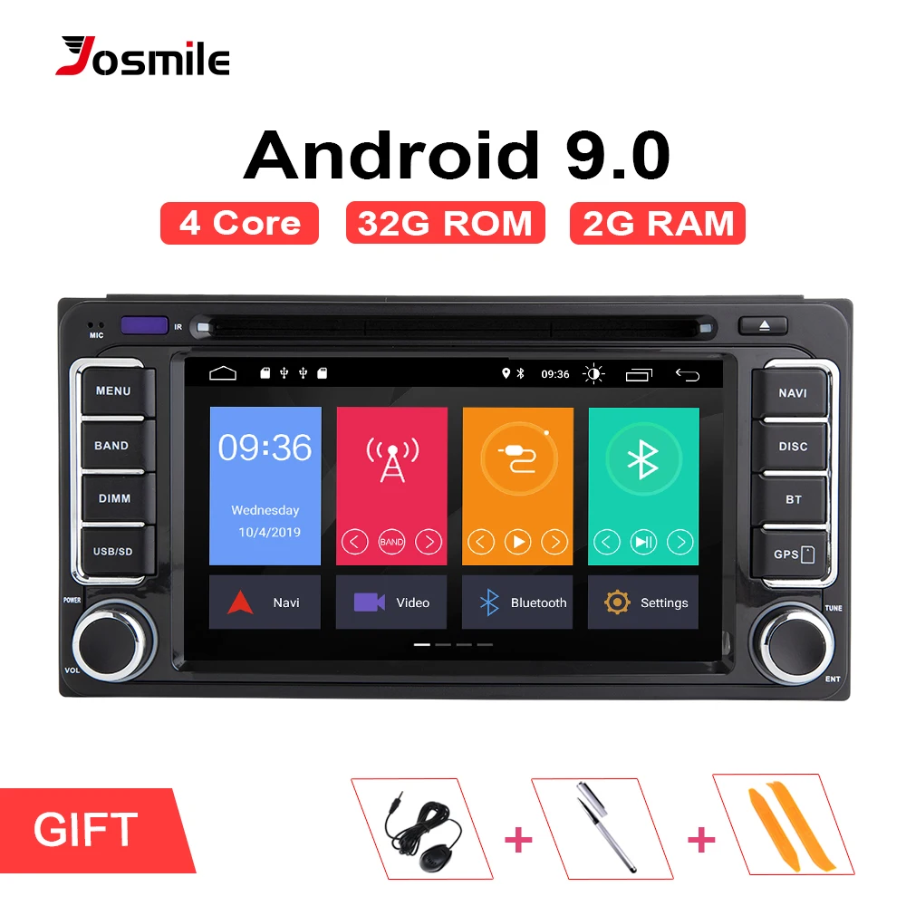 2 din Android 9 0 автомобильный dvd плеер для Toyota Land Cruiser 100 200 Prado 120 150 Rush Corolla Hiace Yaris Hilux
