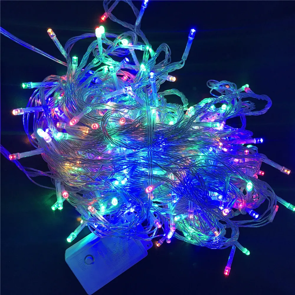 Рождественская светильник ная гирлянда 100 м 600 светодиодов водонепроницаемая