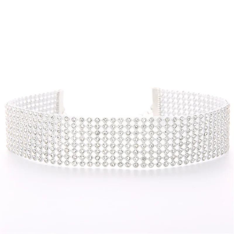 SexeMara Women Full Shining Crystal Rhinestone Choker Necklace Wedding Jewelry Chic Trendy | Украшения и аксессуары