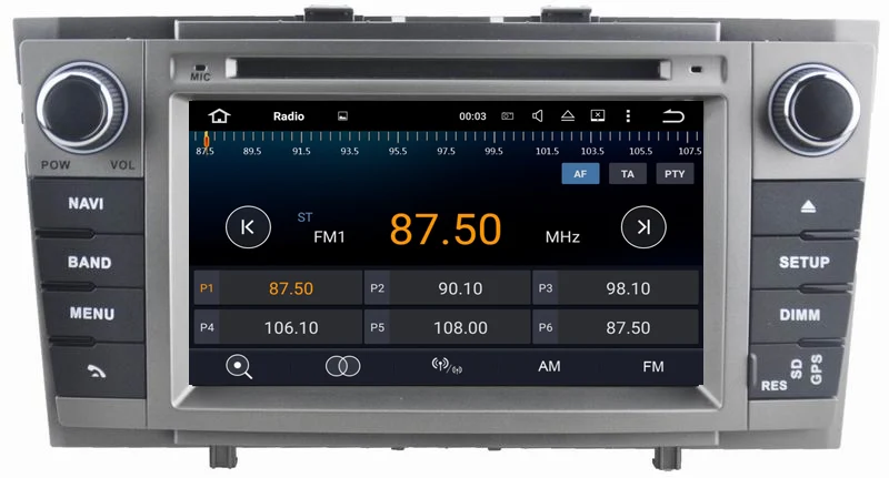 Ouchuangbo автомобильный Радио gps стерео для Toyota Avensis 2008 2013 с 2G RAM BT aux swc android 7 1 OS|gps stereo|car