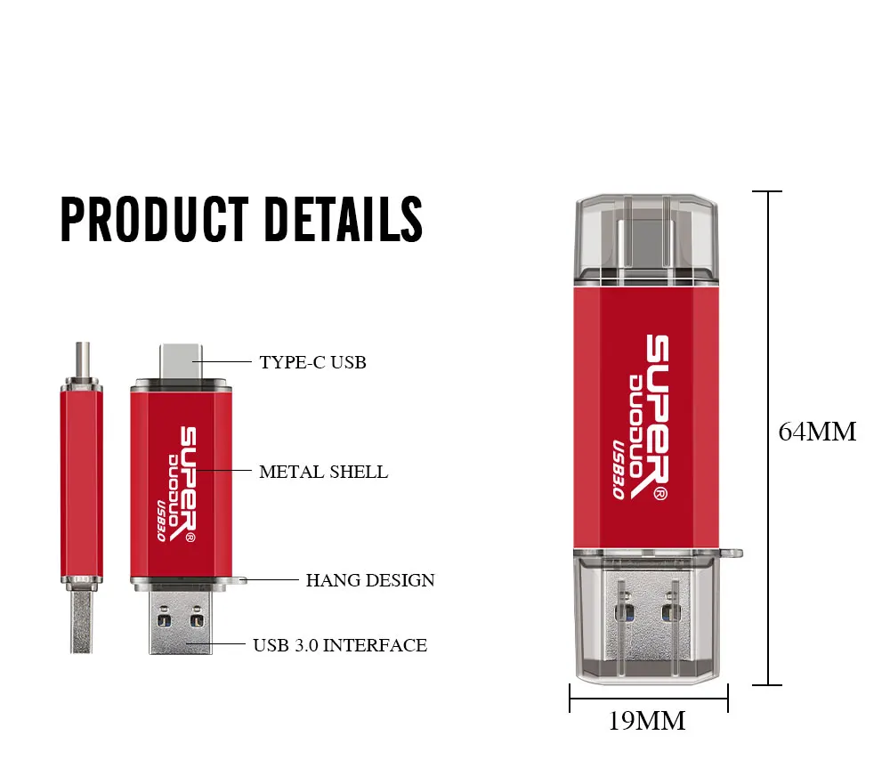 2 в 1 type-C флеш-накопитель usb 3,0 32 Гб 64 Гб 128 ГБ флеш-накопитель usb накопитель оригинальная Емкость Флешки высокое количество u-диск