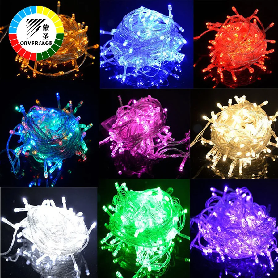 Coversage 10 м 100 LED String 2 шт. венок Рождественская елка Фея Света Водонепроницаемый