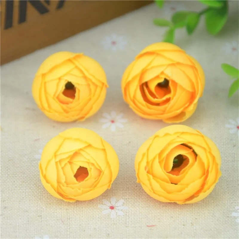 100pcs2.5cm маленькая шелковая Роза Бутон искусственная Цветочная головка для
