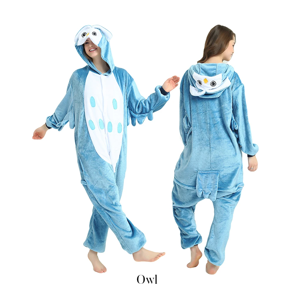 Животных мультфильм 2018 Новый Осенне зимняя обувь Сова Комбинезоны пижамные