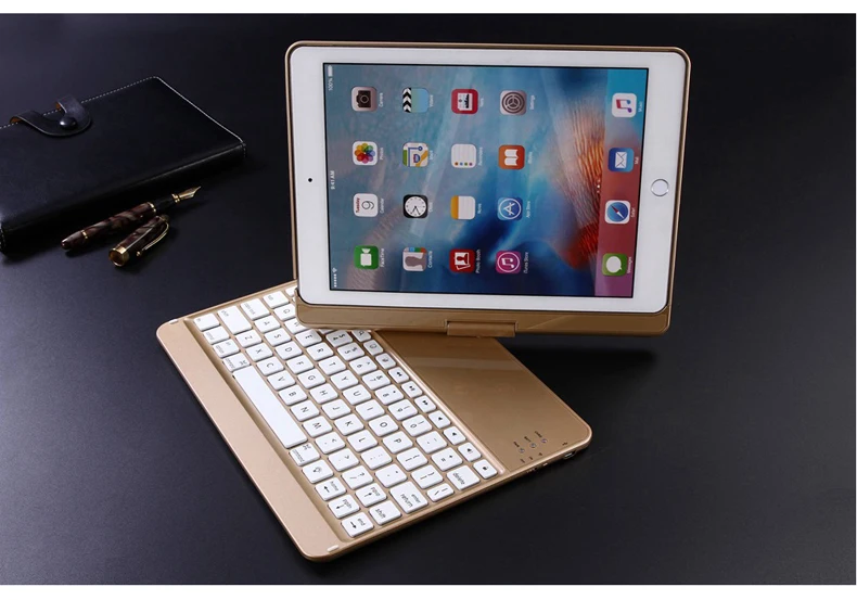 Witsp@ d чехол для клавиатуры для iPad Pro 10,5 дюймов /iPad Air 10,5(3rd Gen) 2019360 вращающийся BT/беспроводной Чехол для клавиатуры с подсветкой