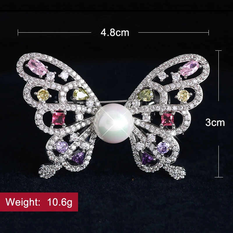 Роскошные цветные стразы булавки брошка бабочка для женщин девушек подарки
