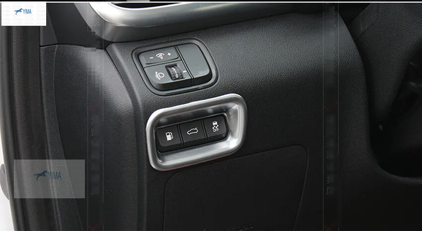 Lapetus For KIA Optima K5 2016 ABS Headlight Lamp Switch + Rear Trunk Button Decoration Frame Cover Trim 2 Pcs / set | Автомобили и